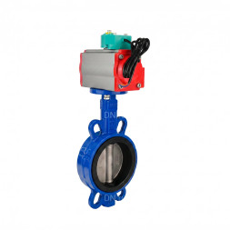 Затвор дисковый поворотный WBV1432N-2W-Fb-H Ду40 Ру16 корпус - чугун GGG50, диск - нержавеющая сталь 316L, уплотнение - NBR, с пневмоприводом PA-SA-083 и магнитным переключателем ALS200D