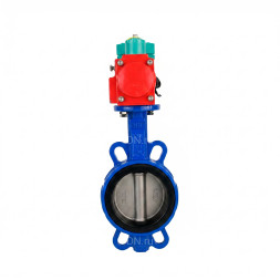 Затвор дисковый поворотный WBV1432N-2W-Fb-H Ду40 Ру16 корпус - чугун GGG50, диск - нержавеющая сталь 316L, уплотнение - NBR, с пневмоприводом PA-SA-083 и магнитным переключателем ALS200D