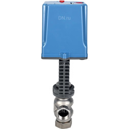 Клапан регулирующий VRg1-31M-PED-T 3/4″ Ду20 Ру25 двухходовой, односедельный, резьбовой, корпус - нержавеющая сталь AISI304, уплотнение - металл с электроприводом XCK220-1500 AC220V