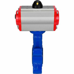 Затвор дисковый поворотный WBV1631E-2W-Fb-H Ду125 Ру16 LUG корпус - чугун QT450, диск - нержавеющая сталь 304, уплотнение - EPDM, с пневмоприводом PA-SA-140 и пневмораспределителем 4M310-08 DC24V