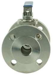 Кран шаровой BV3232P(2pc)-FP-F-ISO-H Ду25 Ру40, корпус - нержавеющая сталь 316, уплотнение - PTFE, полнопроходной фланцевый с ISO-фланцем и рукояткой, 11х11, F04/F05