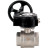 Кран шаровой BV3232P(2pc)-FP-T-ISO-H Ду20 Ру63 полнопроходной двухходовой, нержавеющая сталь SS316, внутренняя резьба, уплотнение - PTFE, с редуктором RDN RQN1-150Z-T24 в Перми