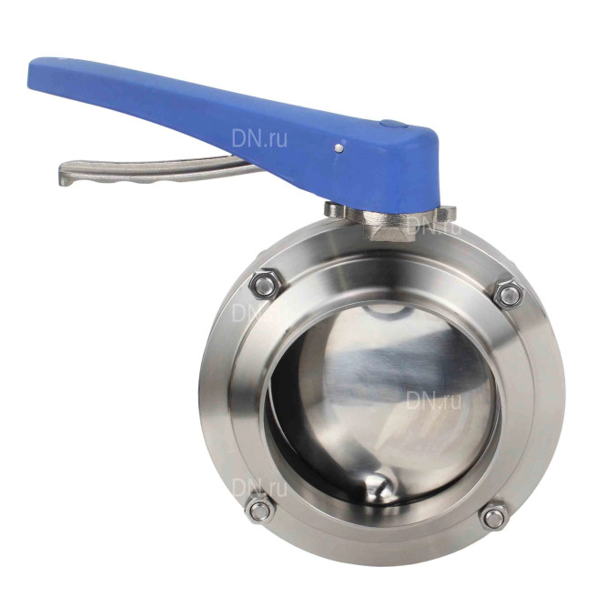 Затвор дисковый поворотный WBV3131E-2W-W-H Ду50 Ру10 под приварку, пищевая нержавеющая сталь 304, уплотнение – EPDM, с рукояткой в Перми