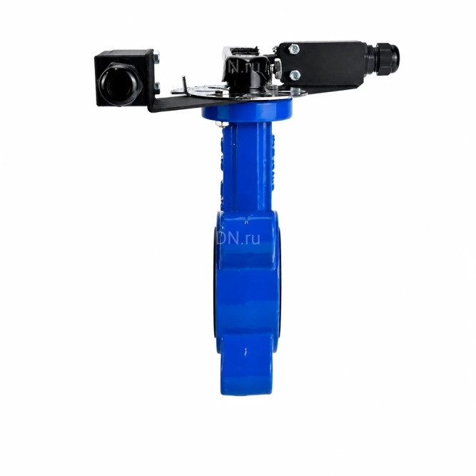 Затвор дисковый поворотный WBV1631N-2W-Fb-H Ду65 Ру16 LUG межфланцевый, корпус - чугун QT450, диск - нержавеющая сталь AISI 304, уплотнение - NBR, с рукояткой и двумя концевыми датчиками LS-103 250В в Перми