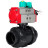 Кран шаровой BV4242E-FP-GRM-ISO Дн100 Ру10 полнопроходной, корпус - НПВХ, шар - НПВХ, уплотнение - EPDM, с пневмоприводом PA-DA-065 и магнитным переключателем ALS200D в Перми