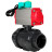Кран шаровой BV4242E-FP-GRM-ISO Дн100 Ру10 полнопроходной, корпус - НПВХ, шар - НПВХ, уплотнение - EPDM, с пневмоприводом PA-DA-065 и магнитным переключателем ALS200D в Перми
