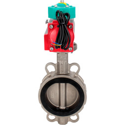 Затвор дисковый поворотный WBV3232E-2W-Fb-H Ду125 Ру16 корпус - нержавеющая сталь 316L, диск - нержавеющая сталь 316L, уплотнение - EPDM, с пневмоприводом PA-DA-105 и магнитным переключателем ALS200D