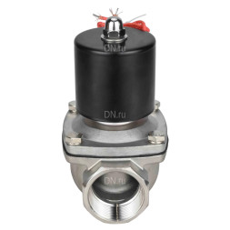 Клапан электромагнитный VS131-VT-NC-24VAC 3/8″ Ду10 Ру10 прямого действия двухходовой, корпус - сталь нержавеющая 304, присоединение - внутренняя резьба, уплотнение - VITON, нормально-закрытый, катушка - 24 В AC