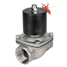 Клапан электромагнитный VS131-VT-NC-24VAC 3/8″ Ду10 Ру10 прямого действия двухходовой, корпус - сталь нержавеющая 304, присоединение - внутренняя резьба, уплотнение - VITON, нормально-закрытый, катушка - 24 В AC