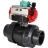 Кран шаровой BV4242E-FP-GRM-ISO Дн80 Ру10 полнопроходной, корпус - НПВХ, шар - НПВХ, уплотнение - EPDM, с пневмоприводом PA-DA-065, пневмораспределителем 4M310-08 AC220V и магнитным переключателем ALS200D в Перми
