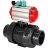 Кран шаровой BV4242E-FP-GRM-ISO Дн80 Ру10 полнопроходной, корпус - НПВХ, шар - НПВХ, уплотнение - EPDM, с пневмоприводом PA-DA-065, пневмораспределителем 4M310-08 AC220V и магнитным переключателем ALS200D в Перми