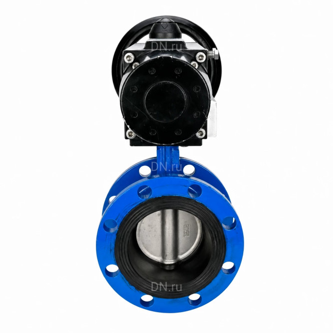 Затвор дисковый поворотный WBV1331E-2W-F-H Ду50 Ру16 фланцевый, корпус - чугун GGG40, диск - нержавеющая сталь 304, уплотнение - EPDM, с пневмоприводом PA-DA-105-1 в Перми