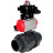Кран шаровой BV4242E-FP-GRM-ISO Дн15 Ру10 полнопроходной, корпус - НПВХ, шар - НПВХ, уплотнение - EPDM, с пневмоприводом PA-DA-052, пневмораспределителем 4M310-08 AC220V и БКВ APL-410N EX в Перми