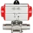 Кран шаровой BV3232P(3pc)-FP-W-ISO-H LONG Ду20 Ру63 полнопроходной, корпус - нержавеющая сталь 316, уплотнение - PTFE, под приварку, с пневмоприводом PA-DA-065 в Перми