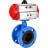 Затвор дисковый поворотный WBV1313E-2W-F-H Ду65 Ру16 фланцевый, корпус - чугун GGG40, диск - чугун GGG40, уплотнение - EPDM, с пневмоприводом PA-DA-105 двойного действия в Перми