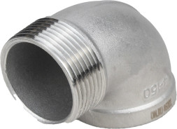 Отвод (уголок) ВР-НР-316 3/8″ Ду10 Ру16 угол 90°, корпус - нержавеющая сталь 316, присоединение - внутренняя / наружная резьба