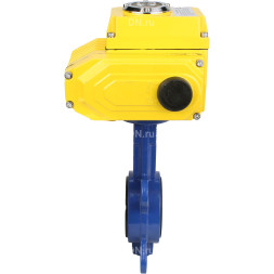 Затвор дисковый поворотный WBV1432E-2W-Fb-H Ду300 Ру16, корпус - чугун GGG50, диск - нержавеющая сталь 316L, уплотнение - EPDM, с электроприводом QT-N-060EM-O1-24VDC-У1 24В