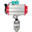 Затвор дисковый поворотный WBV3131S-2W-W-H Ду25 Ру10 под приварку, пищевая нержавеющая сталь 304, уплотнение - Silicon, с пневмоприводом PA-DA-052, пневмораспределителем 4M310-08 DC24V и магнитным переключателем ALS200D в Перми