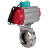 Затвор дисковый поворотный WBV3131S-2W-W-H Ду25 Ру10 под приварку, пищевая нержавеющая сталь 304, уплотнение - Silicon, с пневмоприводом PA-DA-052, пневмораспределителем 4M310-08 DC24V и магнитным переключателем ALS200D в Перми