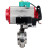 Затвор дисковый поворотный WBV3131S-2W-W-H Ду25 Ру10 под приварку, пищевая нержавеющая сталь 304, уплотнение - Silicon, с пневмоприводом PA-DA-052, пневмораспределителем 4M310-08 DC24V и магнитным переключателем ALS200D в Перми