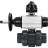 Кран шаровой BV4242E-FP-GRM-ISO Дн80 Ру10 полнопроходной, корпус - НПВХ, шар - НПВХ, уплотнение - EPDM, с пневмоприводом PA-DA-105-1, пневмораспределителем 4M310-08 DC24V и БКВ APL-510N EX в Перми