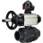 Кран шаровой BV4242E-FP-GRM-ISO Дн80 Ру10 полнопроходной, корпус - НПВХ, шар - НПВХ, уплотнение - EPDM, с пневмоприводом PA-DA-105-1, пневмораспределителем 4M310-08 DC24V и БКВ APL-510N EX в Перми