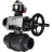 Кран шаровой BV4242E-FP-GRM-ISO Дн80 Ру10 полнопроходной, корпус - НПВХ, шар - НПВХ, уплотнение - EPDM, с пневмоприводом PA-DA-105-1, пневмораспределителем 4M310-08 DC24V и БКВ APL-510N EX в Перми
