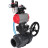 Кран шаровой BV4242E-FP-GRM-ISO Дн15 Ру10 полнопроходной, корпус - НПВХ, шар - НПВХ, уплотнение - EPDM, с пневмоприводом PA-DA-052, пневмораспределителем 4V320-10 AC220V, ручным дублером MON1-250-T26-ISO, БКВ APL-210N и БПВ AFC2000 в Перми