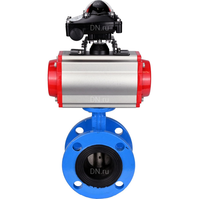 Затвор дисковый поворотный WBV1313E-2W-F-H Ду200 Ру16 фланцевый, корпус - чугун GGG40, диск - чугун GGG40, уплотнение - EPDM, с пневмоприводом PA-DA-140, пневмораспределителем 4M310-08 AC220V и БКВ APL-210N в Перми