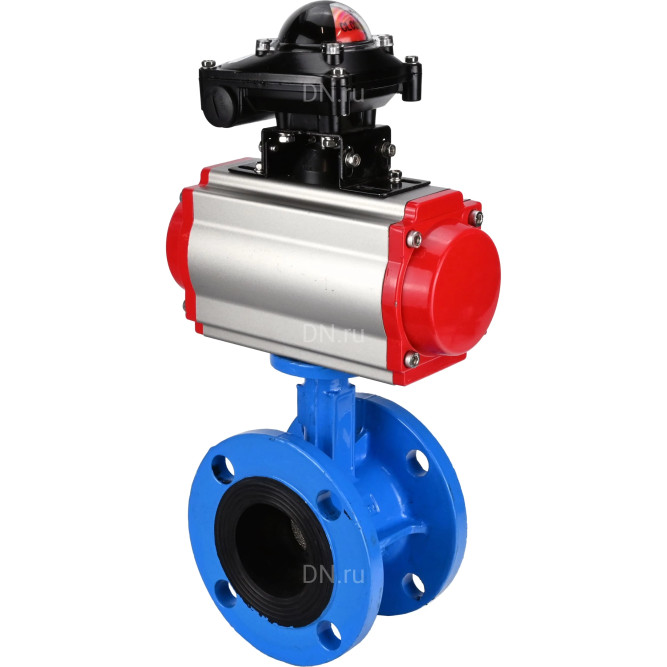 Затвор дисковый поворотный WBV1313E-2W-F-H Ду200 Ру16 фланцевый, корпус - чугун GGG40, диск - чугун GGG40, уплотнение - EPDM, с пневмоприводом PA-DA-140, пневмораспределителем 4M310-08 AC220V и БКВ APL-210N в Перми