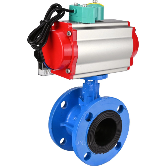 Затвор дисковый поворотный WBV1313E-2W-F-H Ду50 Ру16 фланцевый, корпус - чугун GGG40, диск - чугун GGG40, уплотнение - EPDM, с пневмоприводом PA-DA-105, пневмораспределителем 4M310-08 AC220V и магнитным переключателем ALS200D в Перми