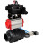 Кран шаровой BV4242E-FP-GRM-ISO Дн20 Ру10 полнопроходной, корпус - НПВХ, шар - НПВХ, уплотнение - EPDM, с пневмоприводом PA-DA-052, пневмораспределителем 4V320-10 AC220V и БКВ APL-410N EX в Перми