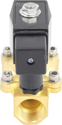 Клапан электромагнитный VS200-VT-NC-220VAC 3/4″ Ду20 Ру10, соленоидный двухходовой, корпус - латунь, уплотнение - Viton, резьбовой, нормально-закрытый, прямого действия, катушка - 220В