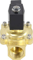 Клапан электромагнитный VS200-VT-NC-220VAC 1″ Ду25 Ру10, соленоидный двухходовой, корпус - латунь, уплотнение - Viton, резьбовой, нормально-закрытый, прямого действия, катушка - 220В