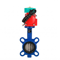 Затвор дисковый поворотный WBV1132N-2W-Fb-H Ду40 Ру16 корпус - чугун GG25, диск - нержавеющая сталь 316L, уплотнение - NBR, с пневмоприводом PA-SA-083 и магнитным переключателем ALS200D