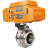 Затвор дисковый поворотный WBV3131S-2W-T-H Ду15 Ру10 резьбовой, корпус - пищевая нержавеющая сталь 304, уплотнение - Silicon, с электроприводом QT-N-005EM-A1-220VAC-У1 c датчиком обратной связи и входным управляющим сигналом 4-20мА HARK в Перми