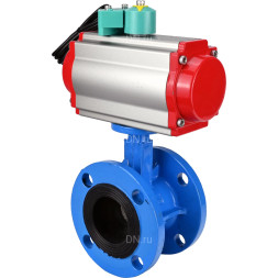 Затвор дисковый поворотный WBV1313E-2W-F-H Ду65 Ру16 фланцевый, корпус - чугун GGG40, диск - чугун GGG40, уплотнение - EPDM, с пневмоприводом PA-DA-105, пневмораспределителем 4M310-08 DC24V и магнитным переключателем ALS200D