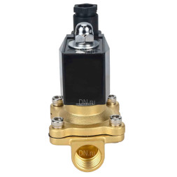 Клапан электромагнитный VS300-ET-NO-24VAC 3/8″ Ду10 Ру10 прямого действия двухходовой, корпус - латунь, присоединение - внутренняя резьба, уплотнение - EPDM, нормально-открытый, катушка - 24 В AC