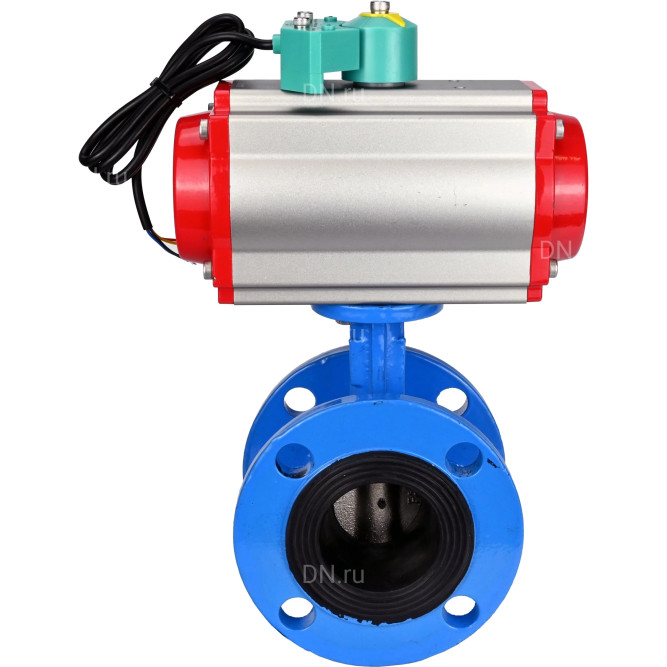 Затвор дисковый поворотный WBV1313E-2W-F-H Ду80 Ру16 фланцевый, корпус - чугун GGG40, диск - чугун GGG40, уплотнение - EPDM, с пневмоприводом PA-DA-105, пневмораспределителем 4M310-08 DC24V и магнитным переключателем ALS200D в Перми