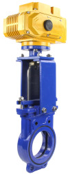 Задвижка шиберная ножевая GVKN1331N-2W-Fb-ISO Ду125 Ру10 межфланцевая, с невыдвижным шпинделем, корпус - чугун GGG-40, уплотнение - NBR, с электроприводом MT-N-010EM-О1-220AC-У1 220В