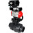 Кран шаровой BV4242E-FP-GRM-ISO Дн100 Ру10 полнопроходной, корпус - НПВХ, шар - НПВХ, уплотнение - EPDM, с пневмоприводом PA-DA-065, ручным дублером MON1-250-T26-ISO и пневмопозиционером YT-1000RSN без обратной связи в Перми
