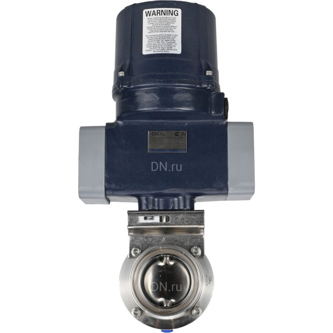 Затвор дисковый поворотный WBV3131E-2W-T-H Ду15 Ру10 резьбовой, корпус - пищевая нержавеющая сталь AISI 304, диск - нержавеющая сталь AISI 304, уплотнение - EPDM, с электроприводом четвертьоборотным QTSA-N-003EM-O0-220VAC с пружинным возвратом в Перми