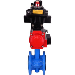 Затвор дисковый поворотный WBV1313E-2W-F-H Ду200 Ру16 фланцевый, корпус - чугун GGG40, диск - чугун GGG40, EPDM, с пневмоприводом PA-DA-140, пневмораспределителем 4M310-08 AC220V, БКВ APL-410N EX и БПВ AFC2000