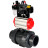 Кран шаровой BV4242E-FP-GRM-ISO Дн40 Ру10 полнопроходной, корпус - НПВХ, шар - НПВХ, уплотнение - EPDM, с пневмоприводом PA-DA-052, пневмораспределителем 4M310-08 DC24V, БКВ APL-410N EX и БПВ AFC2000 в Перми