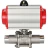 Кран шаровой BV3131P(3pc)-FP-W-ISO-H LONG Ду50 Ру40 полнопроходной, корпус - нержавеющая сталь 304, уплотнение - PTFE, под приварку, с пневмоприводом PA-DA-083 и пневмораспределителем 4M310-08 DC24V в Перми