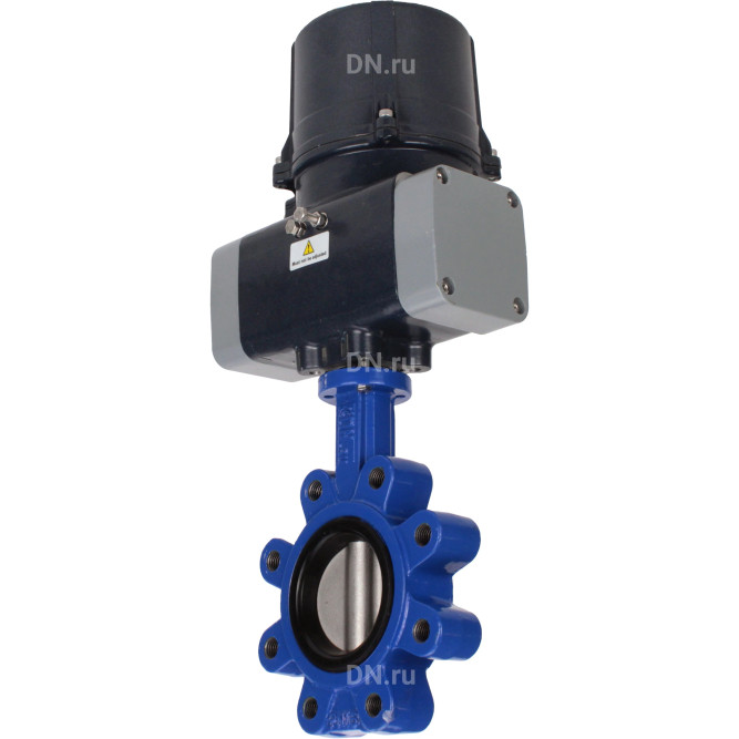 Затвор дисковый поворотный WBV1631E-2W-Fb-H Ду100 Ру16 LUG межфланцевый, корпус - чугун QT450, диск - нержавеющая сталь AISI 304, уплотнение - EPDM, с электроприводом четвертьоборотным QTSA-N-014EM-O0-220VAC с пружинным возвратом в Перми