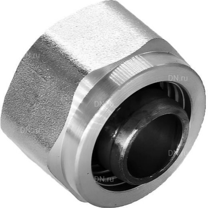 Фитинг компрессионный FK-E 3/4″ Дн16 Ру10 евроконус, для труб PEX, PERT, корпус - латунь HPb57-3, уплотнение - EPDM в Перми