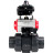 Кран шаровой BV4242E-FP-GRM-ISO Дн65 Ру10 полнопроходной, корпус - НПВХ, шар - НПВХ, уплотнение - EPDM, с пневмоприводом PA-SA-065, пневмораспределителем 4M310-08 AC220V и БКВ APL-410N EX в Перми