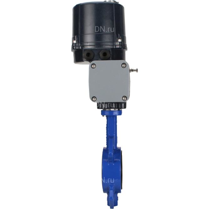 Затвор дисковый поворотный WBV1432N-2W-Fb-H Ду200 Ру16 межфланцевый, корпус - чугун GGG50, диск - нержавеющая сталь 316L, уплотнение - NBR, с электроприводом четвертьоборотным QTSA-N-030EM-O0-220VAC с пружинным возвратом в Перми