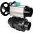 Кран шаровой BV4242E-FP-GRM-ISO Дн65 Ру10 полнопроходной, корпус - НПВХ, шар - НПВХ, уплотнение - EPDM, с пневмоприводом PA-DA-105-1, пневмораспределителем 4M310-08 AC220V и магнитным переключателем ALS200D в Перми